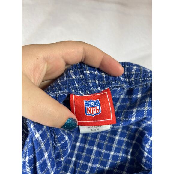 Indianapolis Colts Flannel Pants Medium Blue Plaid Lounge Sleep Pajama NFL - Picture 12 of 14